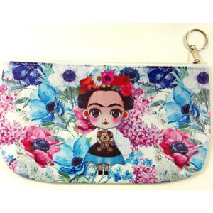 Sweet Marigold Bags - Frida Kahlo Makeup Bag Purse Artist Blue Purple Sweet Marigold Bags - Frida Kahlo Makeup Bag Purse Artist Blue Purple